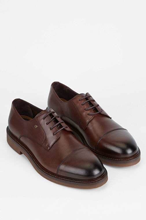 Tamer Tanca Erkek Hakiki Deri Kahverengi Casual Ayakkabı - Görsel 3