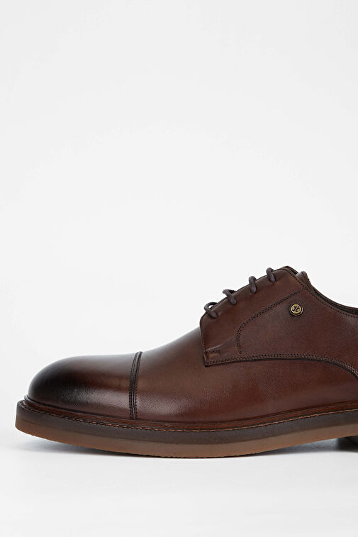 Tamer Tanca Erkek Hakiki Deri Kahverengi Casual Ayakkabı - Görsel 4