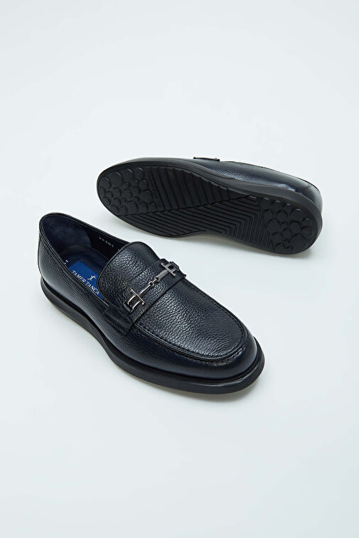 Tamer Tanca Tamer Tanca Lacivert Kahverengi Erkek Deri Loafer 183 22207 ERK AYK SK23/24 | Boyner Lacivert - 4. görsel