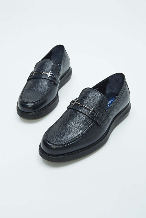 Tamer Tanca Tamer Tanca Lacivert Kahverengi Erkek Deri Loafer 183 22207 ERK AYK SK23/24 | Boyner Lacivert - 2. görsel