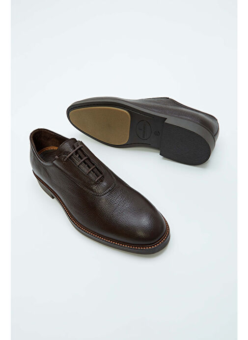 Tamer Tanca Erkek Hakiki Deri Kahverengi Casual Ayakkabı - Görsel 4