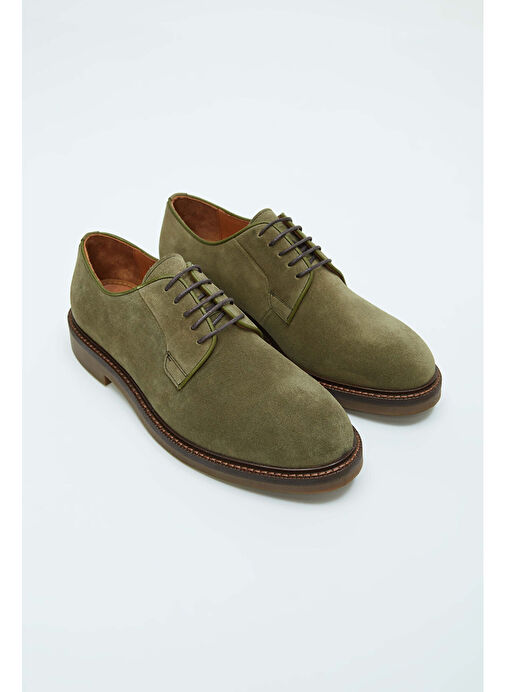Tamer Tanca Erkek Hakiki Deri Yeşil Casual Ayakkabı - Görsel 3