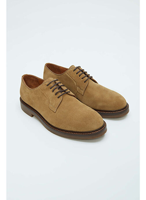 Tamer Tanca Erkek Hakiki Deri Bej Casual Ayakkabı - Görsel 3
