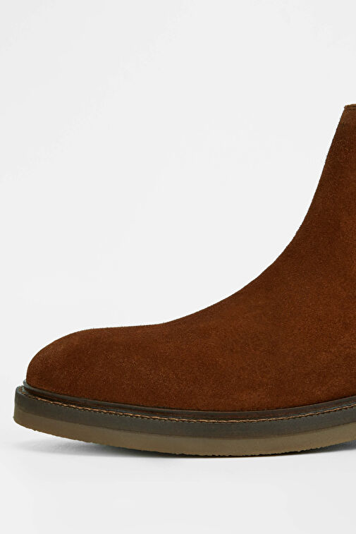 Tamer Tanca Erkek Hakiki Deri Kahverengi Süet Casual Bot - Görsel 4