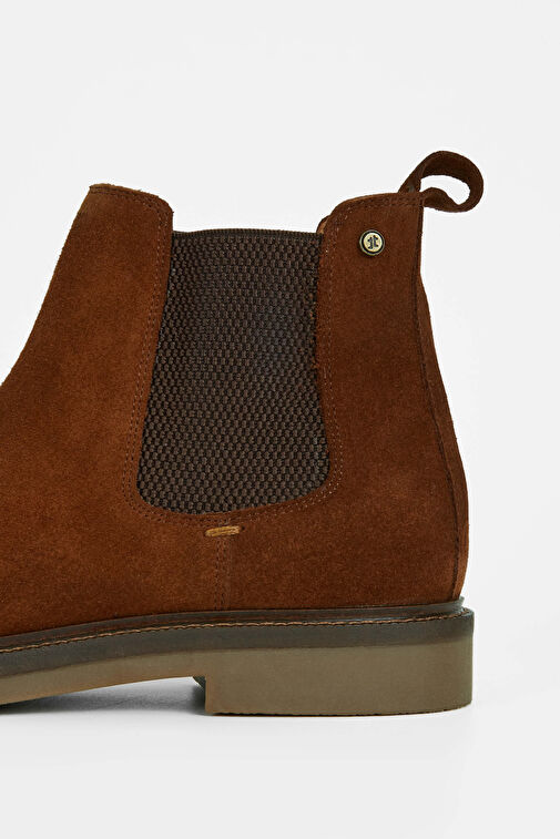 Tamer Tanca Erkek Hakiki Deri Kahverengi Süet Casual Bot - Görsel 5