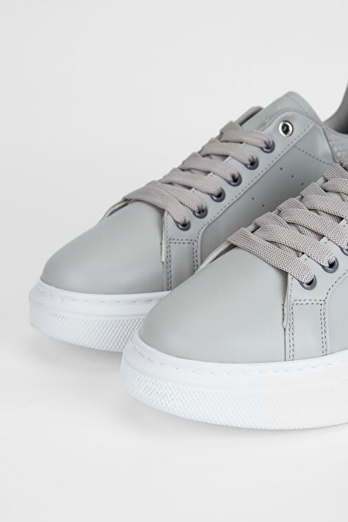 Valmenti Erkek Gri Suni Deri Sneakers & Spor Ayakkabı - Görsel 4