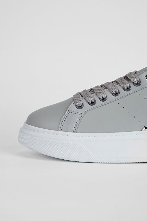 Valmenti Erkek Gri Suni Deri Sneakers & Spor Ayakkabı - Görsel 5