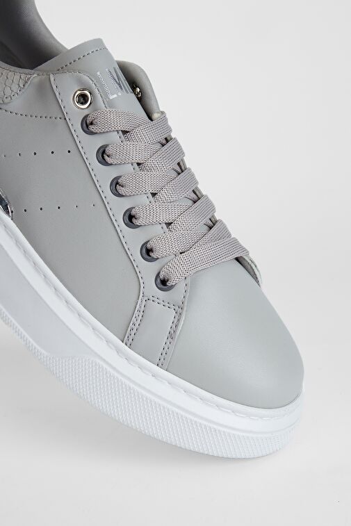 Valmenti Erkek Gri Suni Deri Sneakers & Spor Ayakkabı - Görsel 7