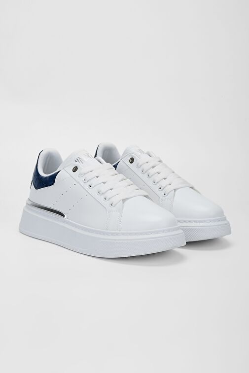 Valmenti Erkek Beyaz Suni Deri Sneakers & Spor Ayakkabı - Görsel 3
