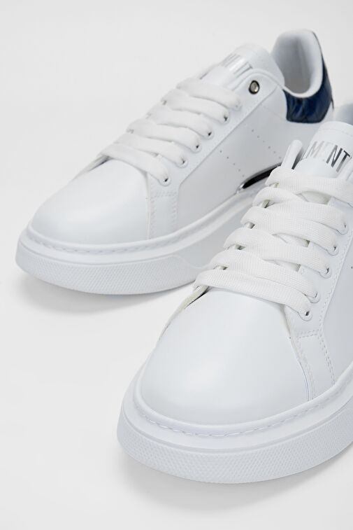 Valmenti Erkek Beyaz Suni Deri Sneakers & Spor Ayakkabı - Görsel 4