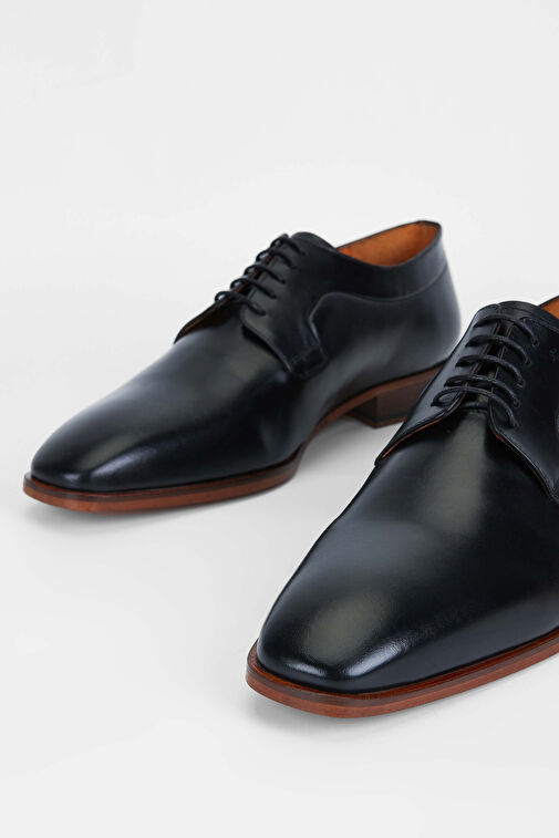 Tamer Tanca Erkek Hakiki Deri Siyah Klasik Ayakkabı - Görsel 4