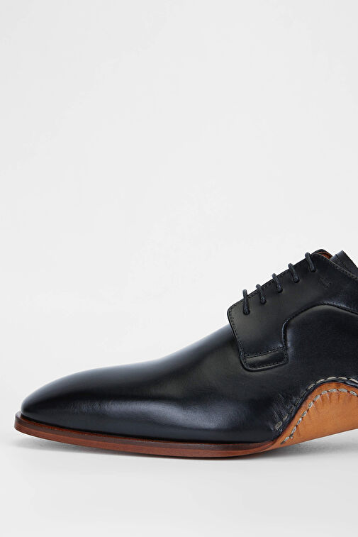 Tamer Tanca Erkek Hakiki Deri Siyah Klasik Ayakkabı - Görsel 5