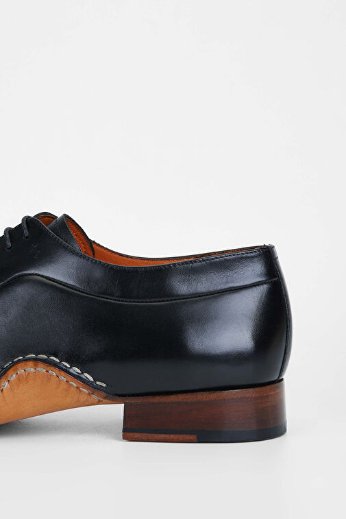Tamer Tanca Erkek Hakiki Deri Siyah Klasik Ayakkabı - Görsel 6