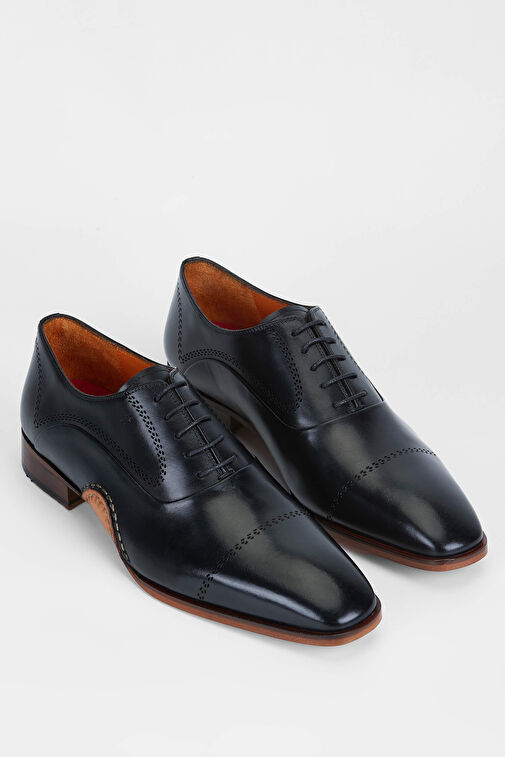 Tamer Tanca Erkek Hakiki Deri Siyah Klasik Ayakkabı - Görsel 3