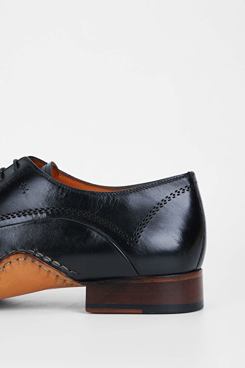 Tamer Tanca Erkek Hakiki Deri Siyah Klasik Ayakkabı - Görsel 6