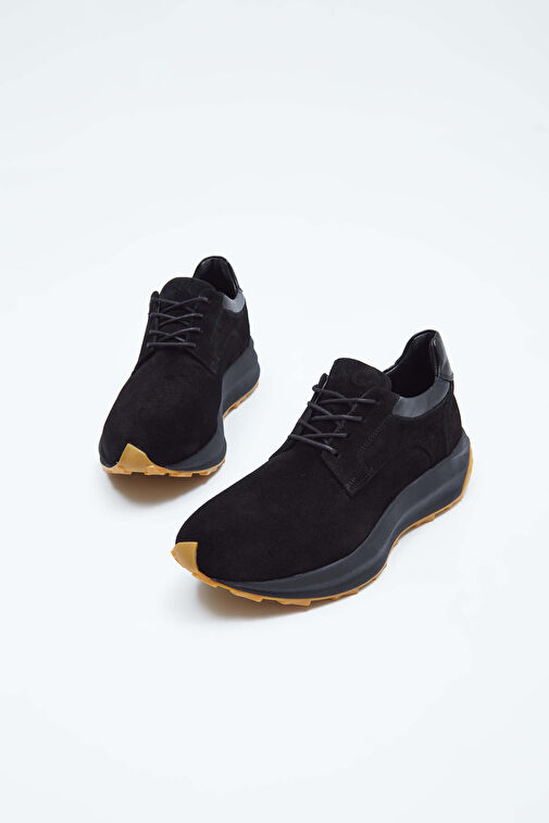 Tamer Tanca Erkek Hakiki Deri Siyah Sneakers & Spor Ayakkabı - Görsel 2