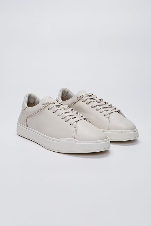 Valmenti Erkek Bej Hakiki Deri Sneakers & Spor Ayakkabı - Görsel 3