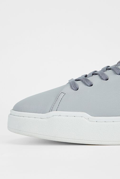 Valmenti Gri Erkek Deri Sneaker 167 7046 ERK AYK Y23 - Görsel 5