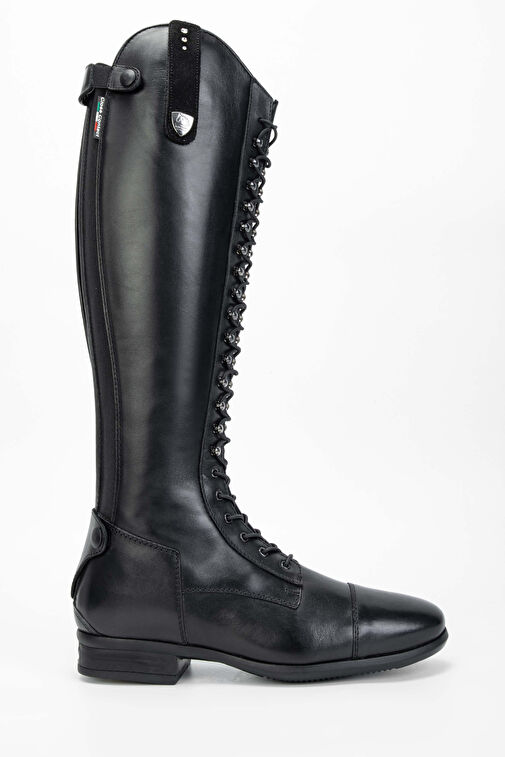 Tattini Unisex Hakiki Deri Siyah Binici Cizmesi Çizme - Görsel 2