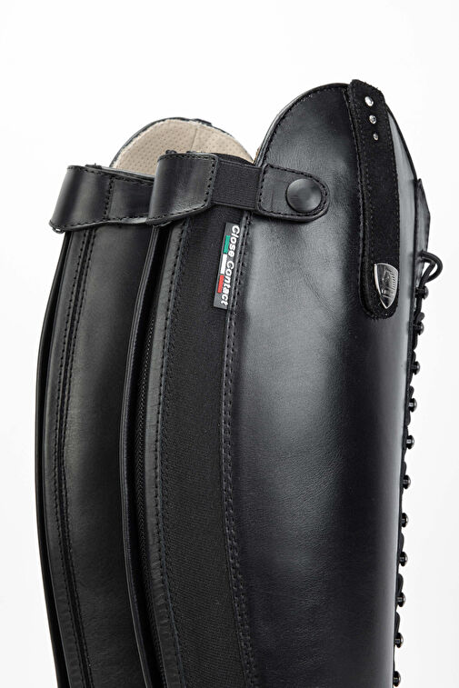 Tattini Unisex Hakiki Deri Siyah Binici Cizmesi Çizme - Görsel 8