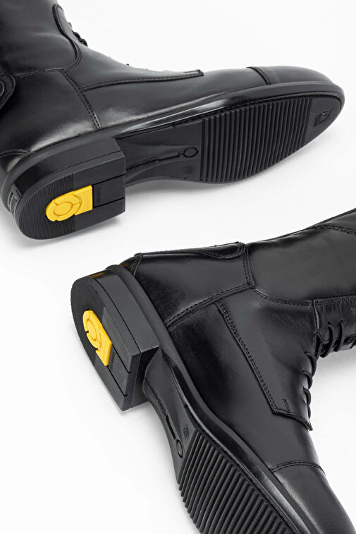 Tattini Unisex Hakiki Deri Siyah (Large) Binici Cizmesi Çizme - Görsel 7