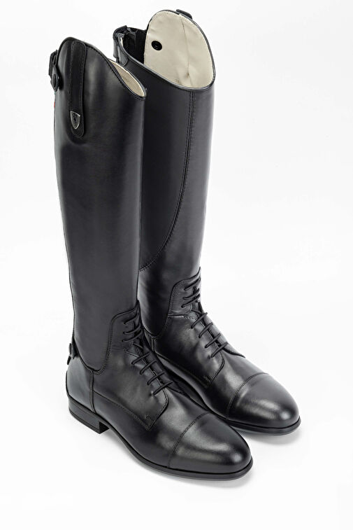 Tattini Unisex Hakiki Deri Siyah (Medium) Binici Cizmesi Çizme - Görsel 3