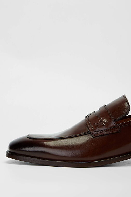 Tamer Tanca Erkek Hakiki Deri Taba Bufalo Makosen Ayakkabı - Görsel 4