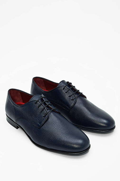 Tamer Tanca Erkek Hakiki Deri Lacivert Klasik Ayakkabı - Görsel 3