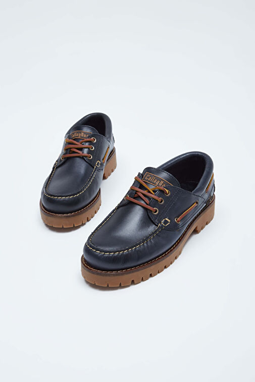 CALLAGHAN Erkek Hakiki Deri Mavi Loafer Ayakkabı - Görsel 2