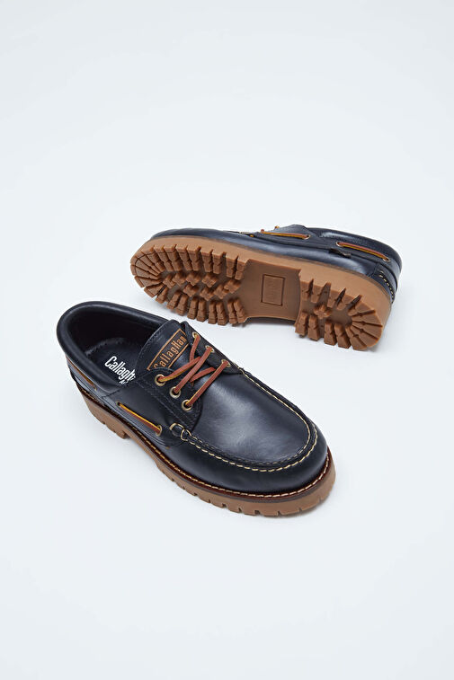 CALLAGHAN Erkek Hakiki Deri Mavi Loafer Ayakkabı - Görsel 4