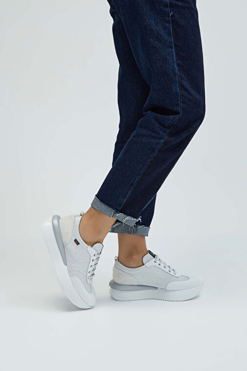 CALLAGHAN Kadın Deri & Tekstil Beyaz/Bej Sneakers & Spor Ayakkabı - Görsel 2