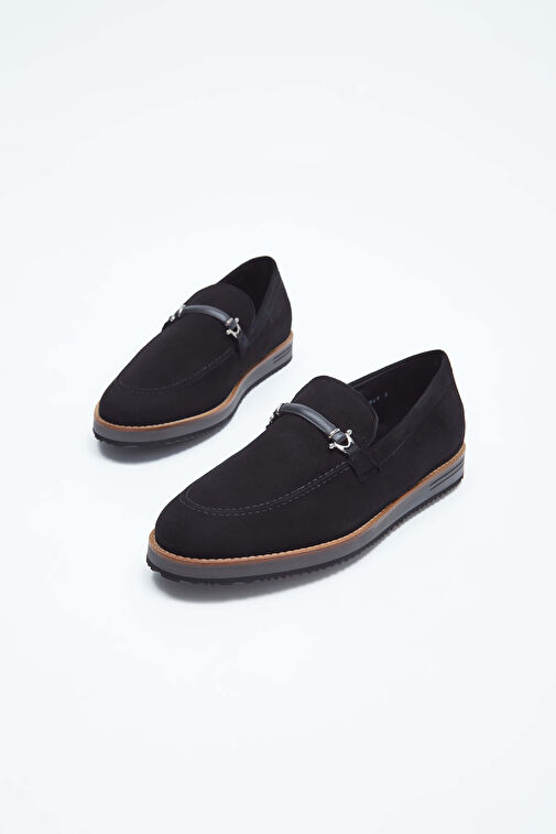 Mario Bruni Erkek Hakiki Deri Siyah Loafer Ayakkabı - Görsel 2