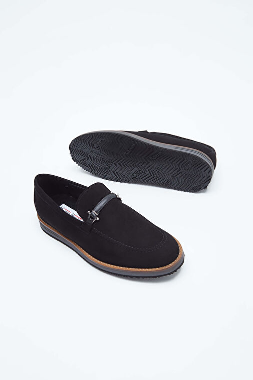 Mario Bruni Erkek Hakiki Deri Siyah Loafer Ayakkabı - Görsel 4