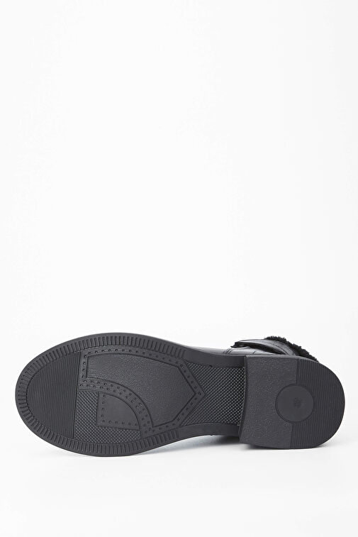 Tamer Tanca Kadın Hakiki Deri Siyah Deri Casual Bot - Görsel 6