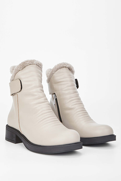 Tamer Tanca Kadın Hakiki Deri Vizon Casual Bot - Görsel 3