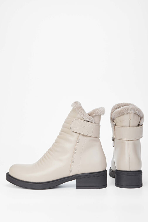 Tamer Tanca Kadın Hakiki Deri Vizon Casual Bot - Görsel 5