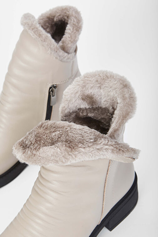 Tamer Tanca Kadın Hakiki Deri Vizon Casual Bot - Görsel 6