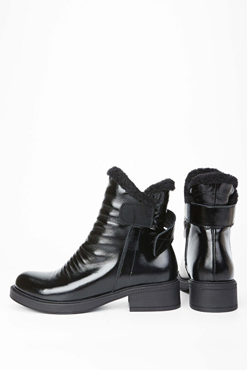 Tamer Tanca Kadın Hakiki Deri Siyah Casual Bot - Görsel 5