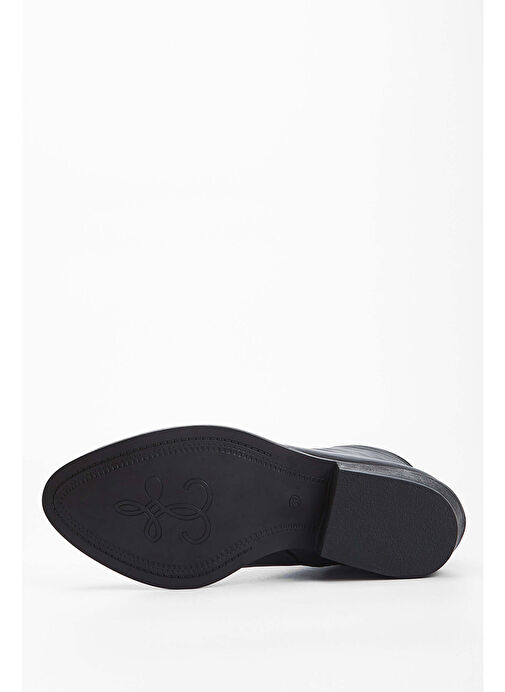 Tamer Tanca Kadın Hakiki Deri Siyah Deri Casual Bot - Görsel 5