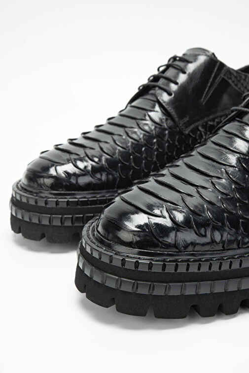 Tamer Tanca Siyah Erkek Deri Günlük Ayakkabı 537 3251 ERK AYK SK23/24 - Görsel 4