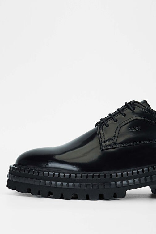 Tamer Tanca Erkek Hakiki Deri Siyah Açma Casual Ayakkabı - Görsel 4