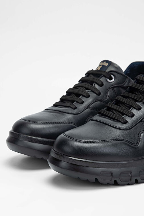 CALLAGHAN Erkek Hakiki Deri Siyah Deri Sneakers & Spor Ayakkabı - Görsel 3