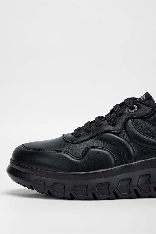 CALLAGHAN Erkek Hakiki Deri Siyah Deri Sneakers & Spor Ayakkabı - Görsel 4