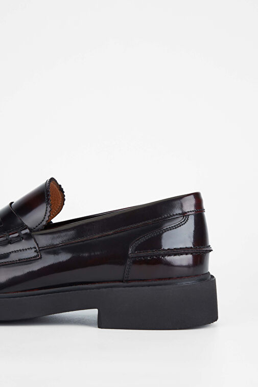 Tamer Tanca Erkek Hakiki Deri Bordo Makosen Ayakkabı - Görsel 5