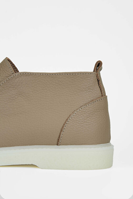 Tamer Tanca Kadın Hakiki Deri Bej Casual Bot - Görsel 5