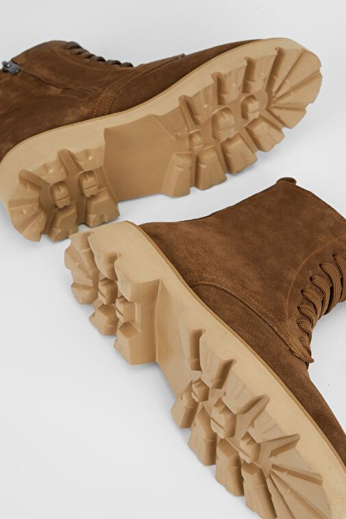 Valmenti Kadın Taba Süet Hakiki Deri Casual Bot - Görsel 6