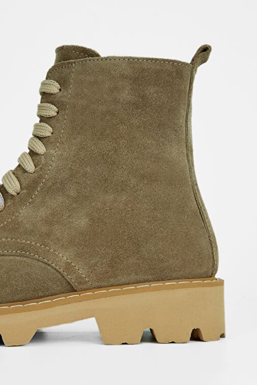 Valmenti Kadın Bej Süet Hakiki Deri Casual Bot - Görsel 6