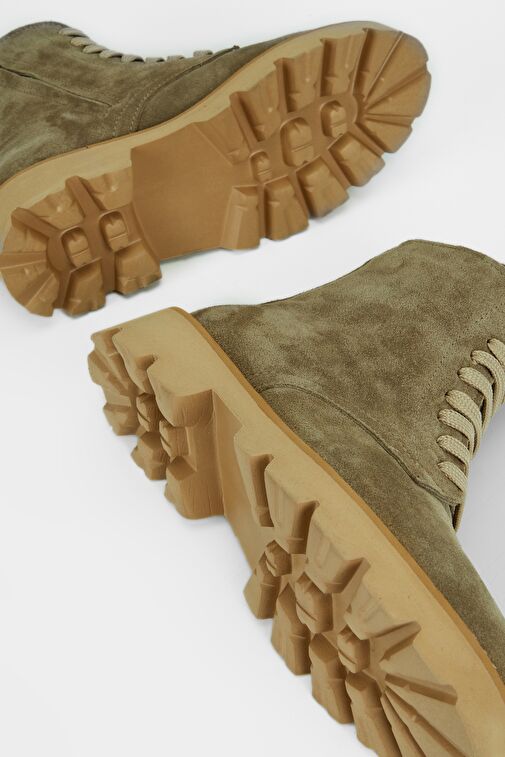 Valmenti Kadın Bej Süet Hakiki Deri Casual Bot - Görsel 7