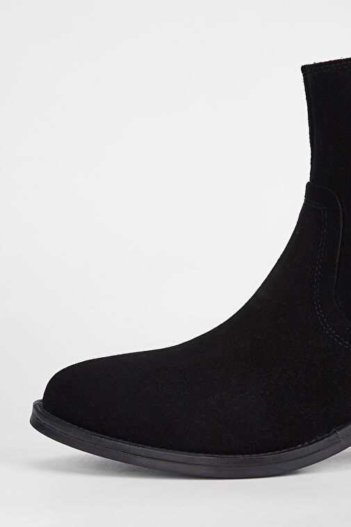 Valmenti Kadın Siyah Süet Hakiki Deri Casual Bot - Görsel 5