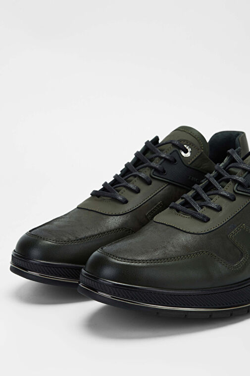 Tamer Tanca Erkek Hakiki Deri Haki Sneakers & Spor Ayakkabı - Görsel 6